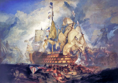 Victory at Trafalgar by Turner